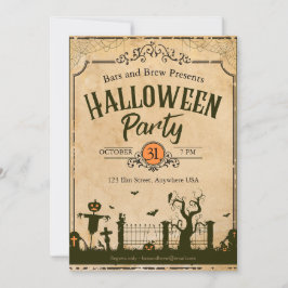 Halloween nur ein wenig spöttisches Party Einladung