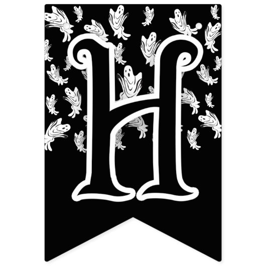 Halloween - Nur geistlich "Happy Haunting" Wimpelkette (Zweite Fahne)