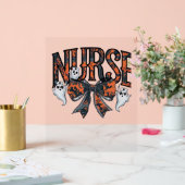 Halloween Nurse Beängstigend Coquette Bow Classic Acrylschild (Hochzeit)