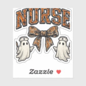 Halloween Nurse Beängstigend Coquette Bow Classic Aufkleber (Blatt)