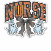 Halloween Nurse Beängstigend Coquette Bow Classic Aufkleber (Vorderseite)