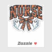 Halloween Nurse Beängstigend Coquette Bow Classic Aufkleber (Blatt)