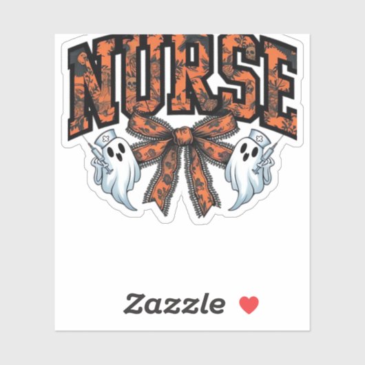 Halloween Nurse Beängstigend Coquette Bow Classic Aufkleber (Blatt)