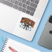 Halloween Nurse Beängstigend Coquette Bow Classic Aufkleber (Laptop mit iPhone)