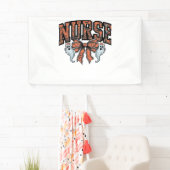 Halloween Nurse Beängstigend Coquette Bow Classic Banner (Insitu)