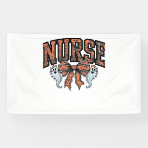 Halloween Nurse Beängstigend Coquette Bow Classic  Banner