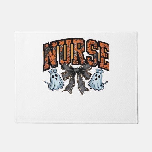 Halloween Nurse Beängstigend Coquette Bow Classic  Fußmatte (Vorderseite)