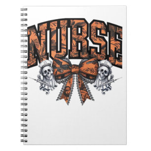 Halloween Nurse Beängstigend Coquette Bow Classic  Notizblock