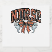 Halloween Nurse Beängstigend Coquette Bow Classic Schaumweinetikett (Einzelnes Label)