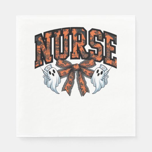 Halloween Nurse Beängstigend Coquette Bow Classic Serviette (Vorderseite)