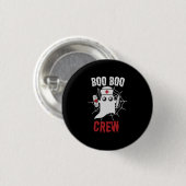 Halloween Nurse Boo Boo Crew Birthday Button (Vorne & Hinten)