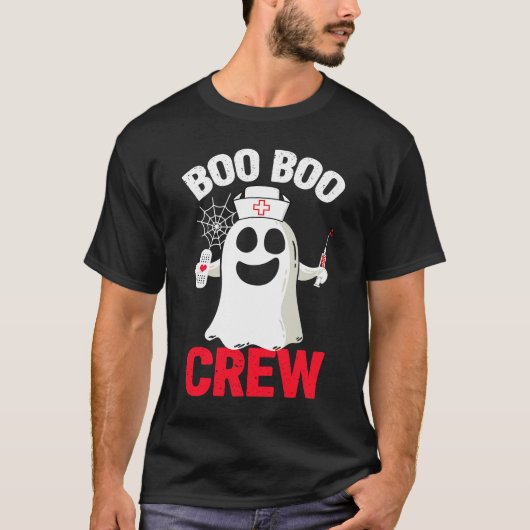 Halloween Nurse Boo Costume Men Boo Boo Crew Nurse T-Shirt (Vorderseite)