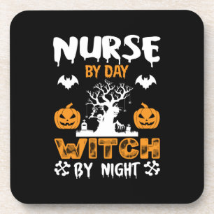 Halloween Nurse by Day Hexe by Night Birthday Getränkeuntersetzer