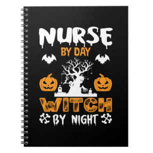 Halloween Nurse by Day Hexe by Night Birthday Notizblock