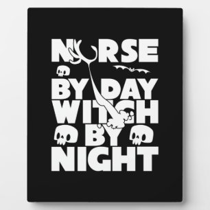 Halloween Nurse By Day Witch By Nights Fotoplatte
