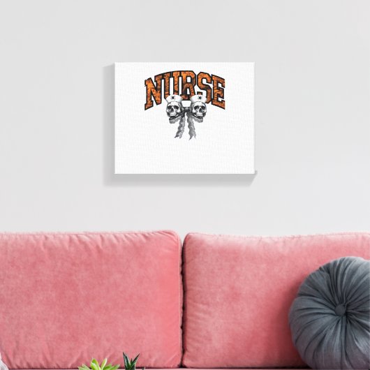 Halloween Nurse Coquette Bow Classic T - Shirt Leinwanddruck (Insitu (Wohnzimmer))