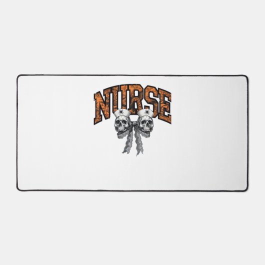 Halloween Nurse Coquette Bow Classic T - Shirt Schreibtischunterlage (Vorderseite)