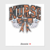 Halloween Nurse Coquette Bow Fall Classic T - Shir Aufkleber (Blatt)