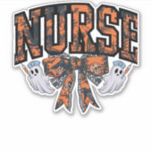 Halloween Nurse Coquette Bow Fall Classic T - Shir Aufkleber (Vorderseite)