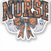 Halloween Nurse Coquette Bow Fall Classic T - Shir Aufkleber (Vorderseite)