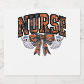 Halloween Nurse Coquette Bow Fall Classic T - Shir Schaumweinetikett (Einzelnes Label)