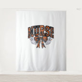 Halloween Nurse Coquette Bow Fall Classic T - Shir Wandteppich (Vorderseite)