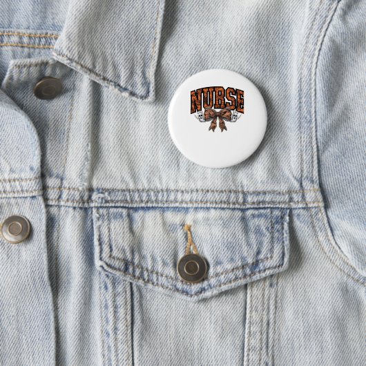 Halloween Nurse Coquette Bow Spooky Classic T-Shir Button (Beispiel)