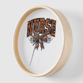 Halloween Nurse Coquette Bow Spooky Classic T-Shir Uhr (Winkel)