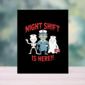 Halloween Nurse Funny Ghost Skeleton Zombie Essent Acrylschild (Neutral)
