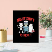 Halloween Nurse Funny Ghost Skeleton Zombie Essent Acrylschild (Hochzeit)