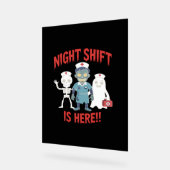 Halloween Nurse Funny Ghost Skeleton Zombie Essent Acrylschild (Winkel)