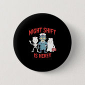 Halloween Nurse Funny Ghost Skeleton Zombie Essent Button (Vorderseite)