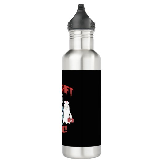 Halloween Nurse Funny Ghost Skeleton Zombie Essent Edelstahlflasche (Rechts)