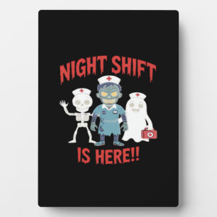 Halloween Nurse Funny Ghost Skeleton Zombie Essent Fotoplatte