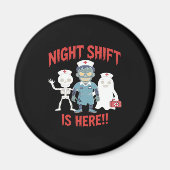 Halloween Nurse Funny Ghost Skeleton Zombie Essent Magnet (Vorne)