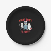 Halloween Nurse Funny Ghost Skeleton Zombie Essent Pappteller (Vorderseite)