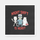 Halloween Nurse Funny Ghost Skeleton Zombie Essent Serviette (Vorderseite)