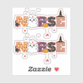 Halloween Nurse Ghost Aufkleber (Blatt)