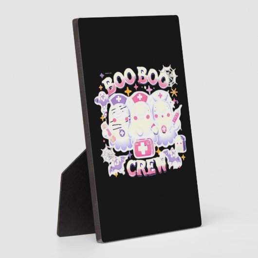 Halloween Nurse Ghost Squad Boo Boo Crew Funny Spi Fotoplatte (Seite)