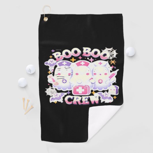 Halloween Nurse Ghost Squad Boo Boo Crew Funny Spi Golfhandtuch (Insitu)