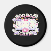 Halloween Nurse Ghost Squad Boo Boo Crew Funny Spi Magnet (Vorne)
