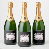 Halloween Nurse Ghost Squad Boo Boo Crew Funny Spi Schaumweinetikett (Flaschen)