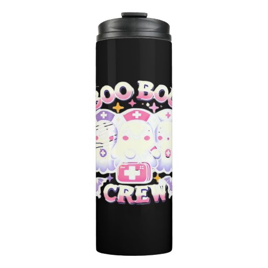 Halloween Nurse Ghost Squad Boo Boo Crew Funny Spi Thermosbecher (Vorderseite)