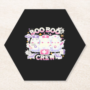 Halloween Nurse Ghost Squad Boo Boo Crew Funny Spi Untersetzer
