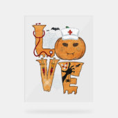 Halloween Nurse Gift Acrylschild (Vorderseite)