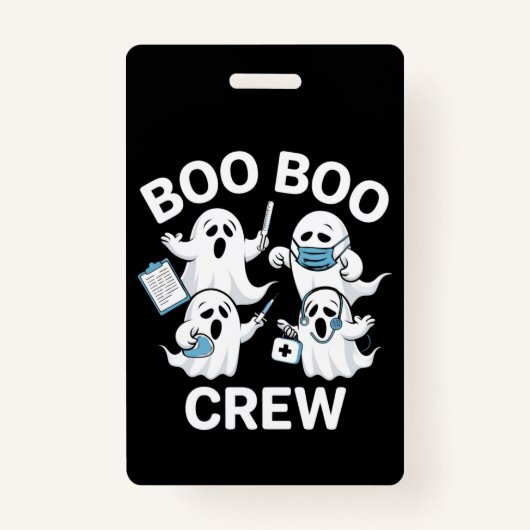 Halloween Nurse Gift Boo Boo Crew Nurse Ausweis (Vorderseite)