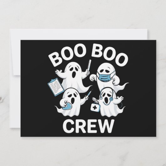 Halloween Nurse Gift Boo Boo Crew Nurse Einladung (Vorderseite)