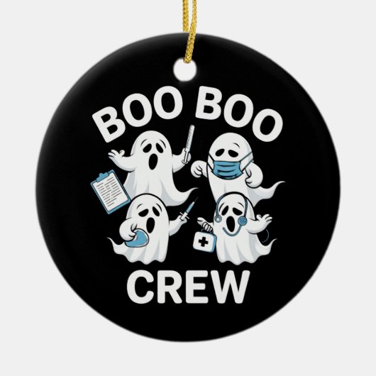 Halloween Nurse Gift Boo Boo Crew Nurse Keramik Ornament (Vorne)