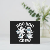 Halloween Nurse Gift Boo Boo Crew Nurse Postkarte (Stehend Vorderseite)