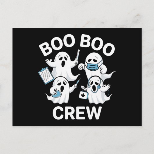 Halloween Nurse Gift Boo Boo Crew Nurse Postkarte (Vorderseite)
